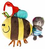 Мягкая погремушка-трещалка 1 Toy Bobbie & Friends Мишка с пчелкой